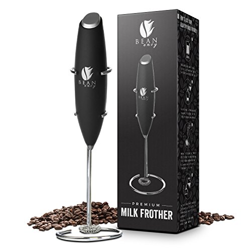 Bean Envy Electric Milk Frother Includes Stainless Steel Stand