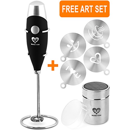 Milk Frother Handheld Set 3 in 1 - Electric Portable Drink Mixer Wand Battery Operated Foam Maker