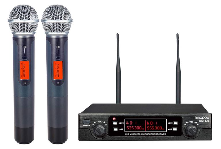 Innopow 80-Channel Dual UHF Wireless Microphone